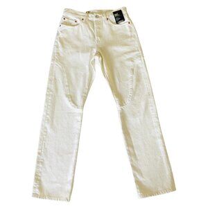 Levi's 501 Original High Rise Straight Leg Size 27 x 30 W28.5 Button Fly White